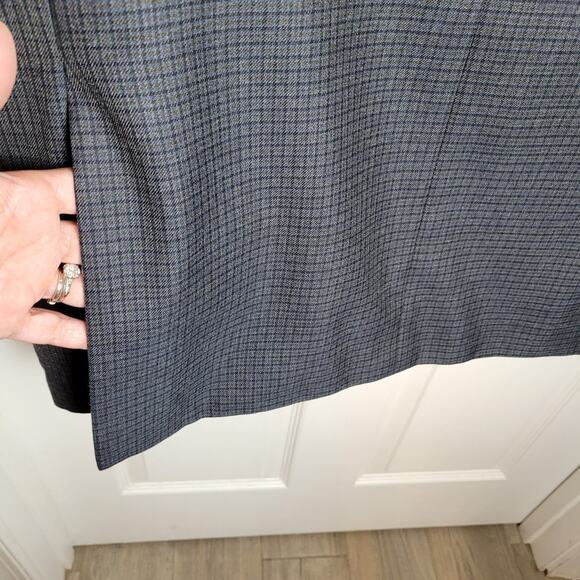 Haggar Blazer Mens 48L Navy Plaid Tailored Sport Coat Jacket Career Business New - Picture 9 of 16